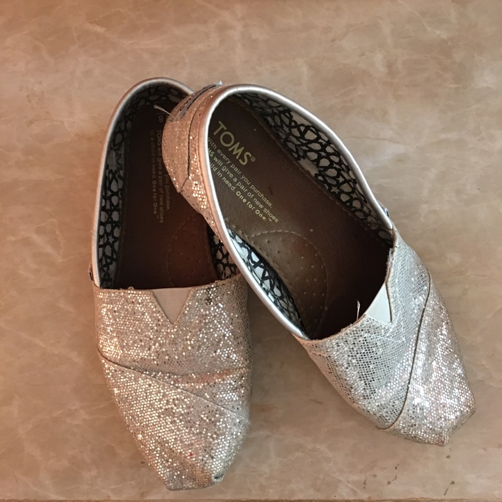 Silver glitter Toms